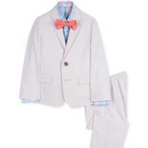 F & T Aparrel's Oxford Gingham Suit Set - Size: 2T